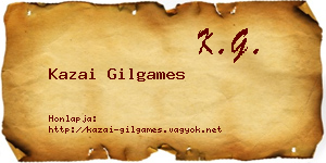 Kazai Gilgames névjegykártya